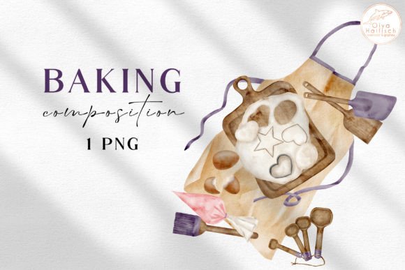 Download Watercolor Bakery Clipart. Baking PNG - Watercolor Collection