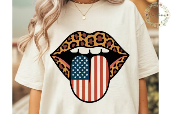 Download Leopard Lips USA Flag Tongue PNG Clipart - Usa flag Collection