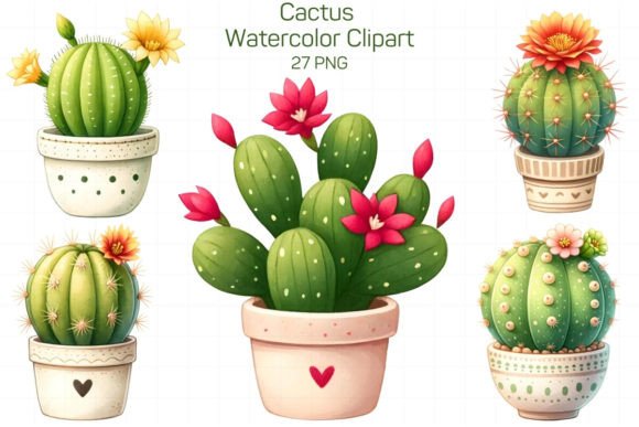 Download Cactus Sublimation Watercolor Clipart - Watercolor Collection