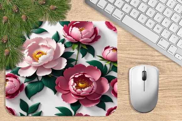 Download 3d Peony Flowers. MousePad Sublimation - Mousepad sublimation Collection