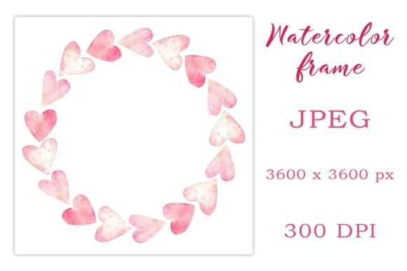 Download Pink Watercolor Heart Frame - Watercolor Collection