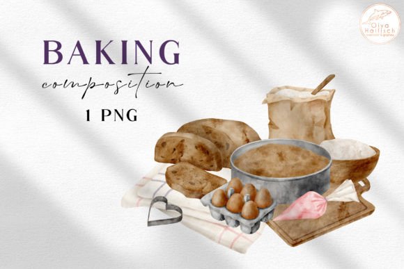 Download Watercolor Baked Pastry Bread Clipart - Watercolor Collection