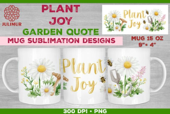 Download Plant Joy Hand-Lettered Garden Quote Mug - Premium Bundle