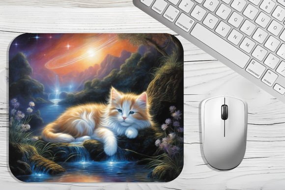 Download Dreamy Cat MousePad Sublimation Design - Premium Resources