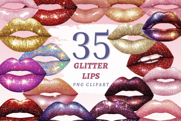 Download Glitter Lips PNG Bundle - Lips png Collection