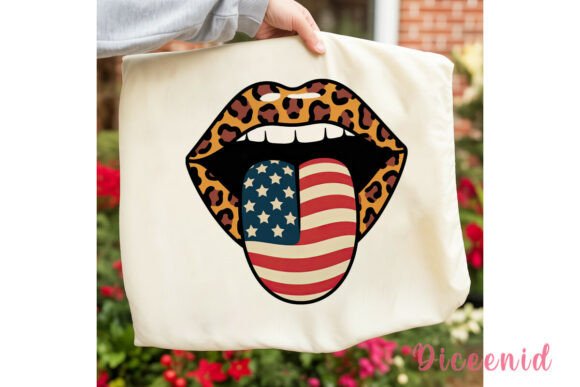 Download Leopard Lips USA Flag Tongue PNG Clipart - Usa flag Collection