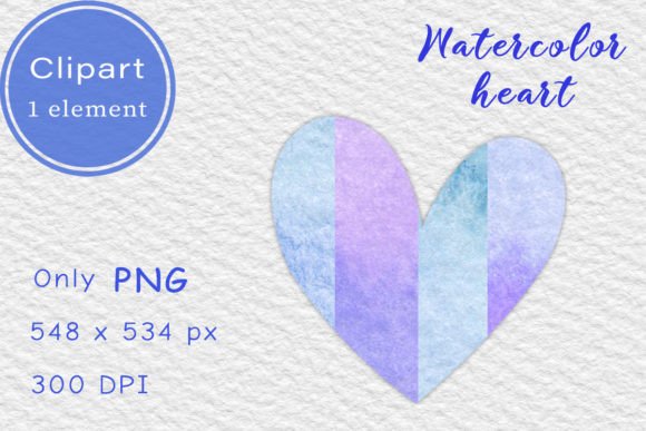 Download Blue Watercolor Heart. Clipart PNG - Watercolor Collection