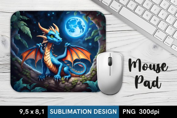 Download Cute Night Dragon, MousePad Sublimation - Mousepad sublimation Collection