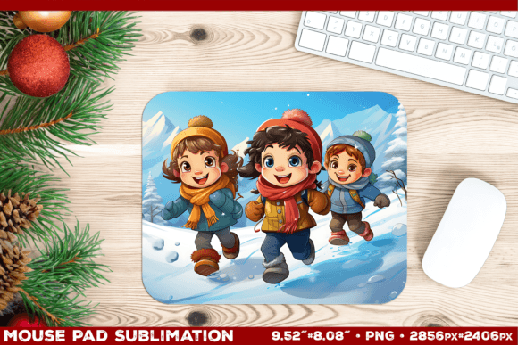 Download Whimsical Christmas Mousepad Sublimation - Mousepad sublimation Collection