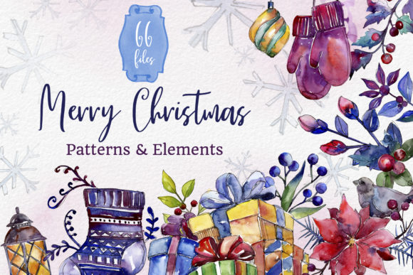 Download Set of Illustrations Christmas Miracle Watercolor - Watercolor Collection