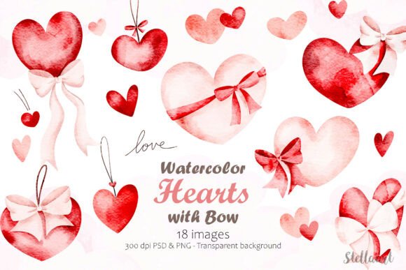 Download Watercolor Heart Elements Collection - Watercolor Collection