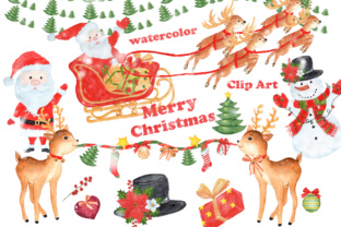 Download 31 Hand Painted Watercolor Christmas Designs - Watercolor Collection