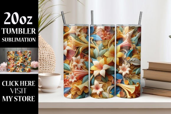 Download 3D Flower Tumbler Wrap Sublimation - 3d flower tumbler Collection