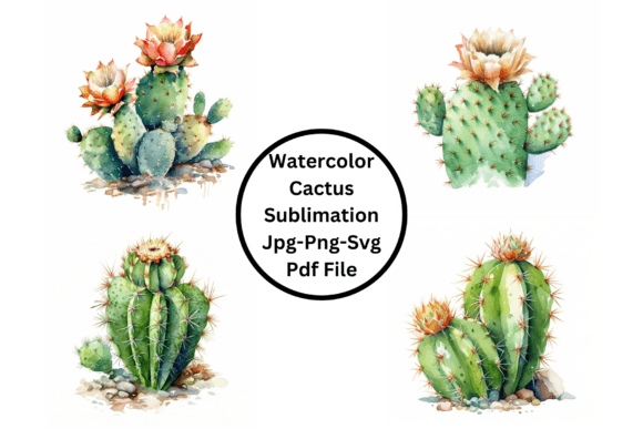 Download Watercolor Cactus Sublimation - Watercolor Collection