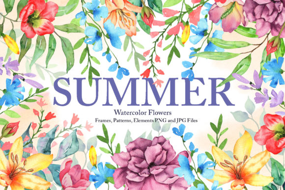 Download Watercolor Summer Flowers Collection - Watercolor Collection