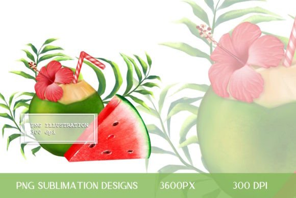 Download Coconut Cocktail PNG Sublimation Design - Coconut cocktail Collection