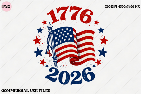 Download 1776 2026 USA Flag Stars Sublimation - Usa flag Collection