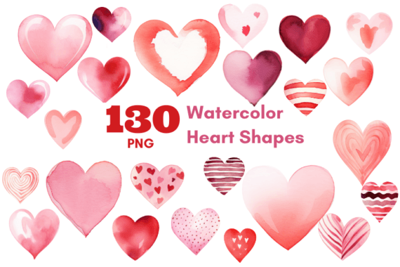 Download Watercolor Heart Sublimation Bundle PNG - Watercolor Collection