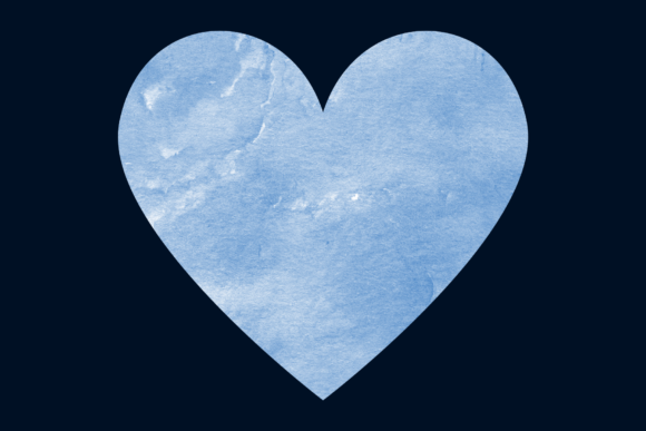 Download Blue Watercolor Heart - Watercolor Collection