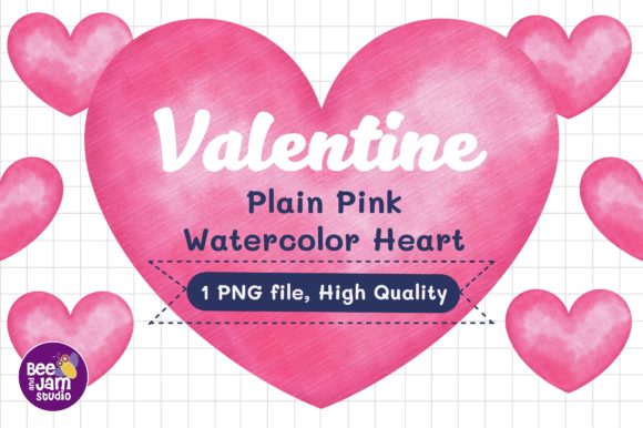 Download Valentine Plain Pink Watercolor Heart - Watercolor Collection