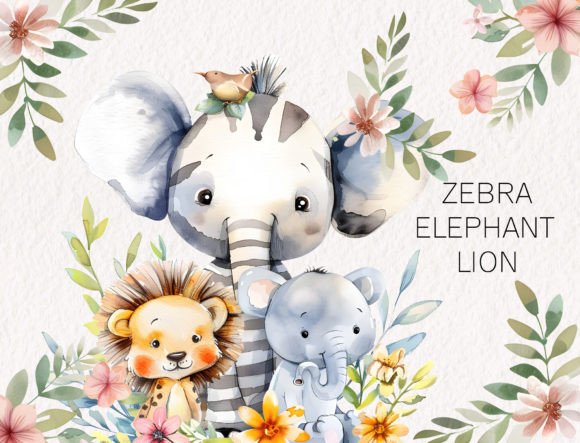 Download Watercolor Africa Little Animal Clipart - Watercolor Collection