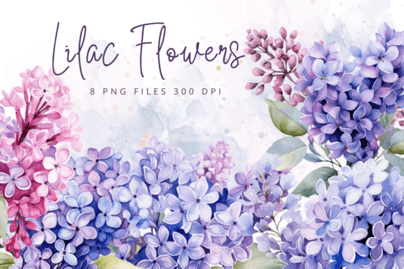 Download Watercolor Lilac Flowers Purple Floral - Watercolor Collection