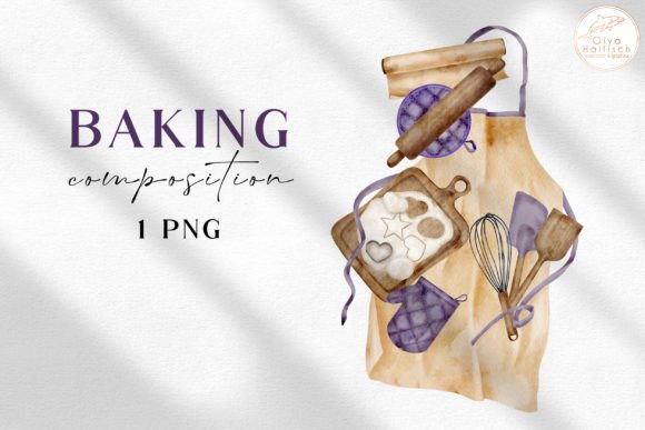 Download Watercolor Cooking Apron Clipart PNG - Watercolor Collection